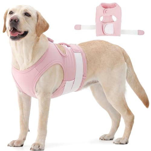 Calming Vest for Large Dogs (Pink / X-Large (Chest: 33.9"/86cm))