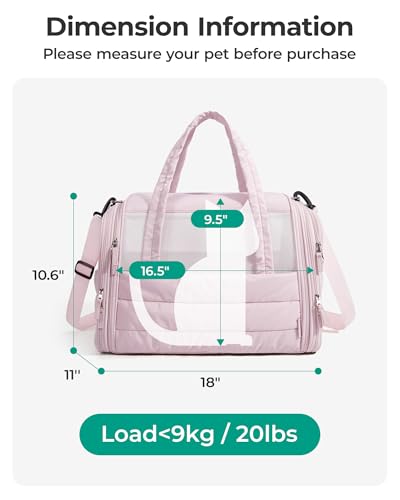 Cat Carrier Soft (Dark Grey / 18.1"L x 11.0"W x 11.0"H)