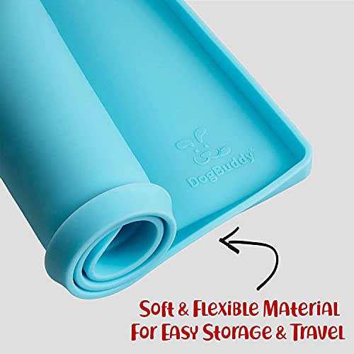 Dog Food Mat Waterproof Dog Bowl Mat for Food and Water (Large: 24" x 16" / Maya)