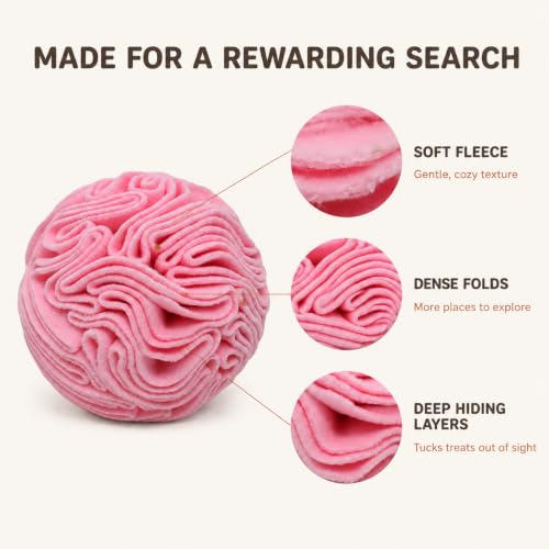 Snuffle Ball for Dogs (Light Red / Small)