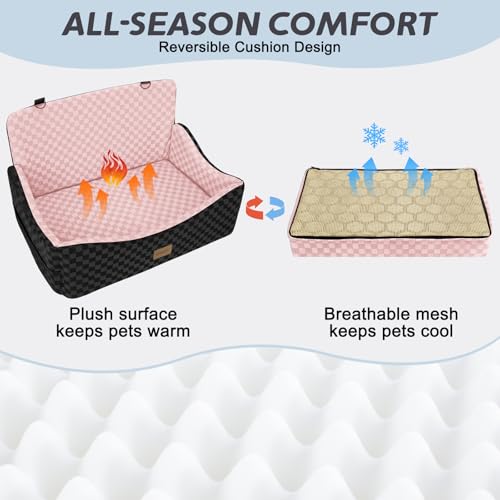 Dog Car Seat for Medium (Large / Pink)
