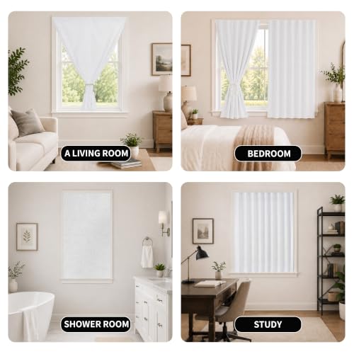 100% Blackout Curtains (White / 35"W x 72"H)
