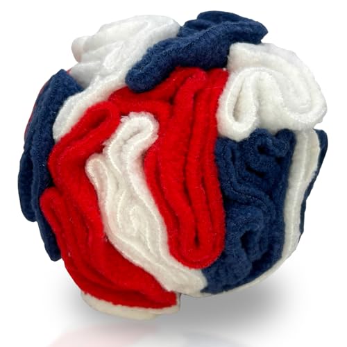 Puppy Small Breed Snuffle Ball Toy Celebration Red White Blue (Celebration Red White Blue / Small)