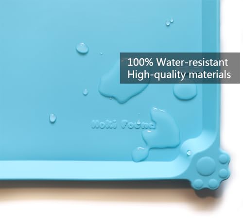 Large Silicone Non Slip Pet Dog Cat Bowl Mats (24" x 16" / Arctic)