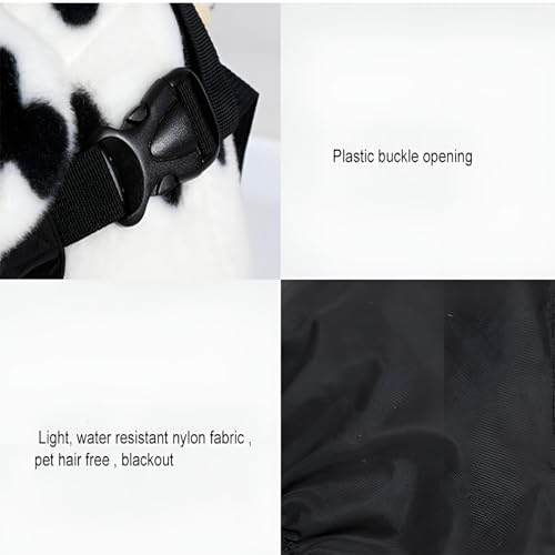 Dog Calming Cap Eye Mask Nylon Shading Pet Anxiety Mask Muzzle for Grooming Anti Car Sickness (Black / XL)