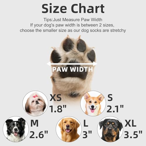 Dog Socks Shoes for Hot Pavement to Prevent Licking Paws (Black / Medium (Paw Width: 2.6"))