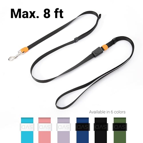 4-in-1 Hands Free Dog Leash, Versatile Crossbody Dog Leash with Easy Release Buckle, Adjustable Waist Fit for Walking, Jogging and Running Your Pet (Black) (Black)