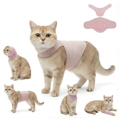 Dog & Cat Surgery Recovery Suit and Anxiety Wrap (XS / Pink)