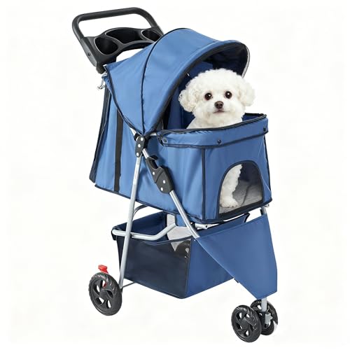 3 Wheels Pet Stroller (Blue)