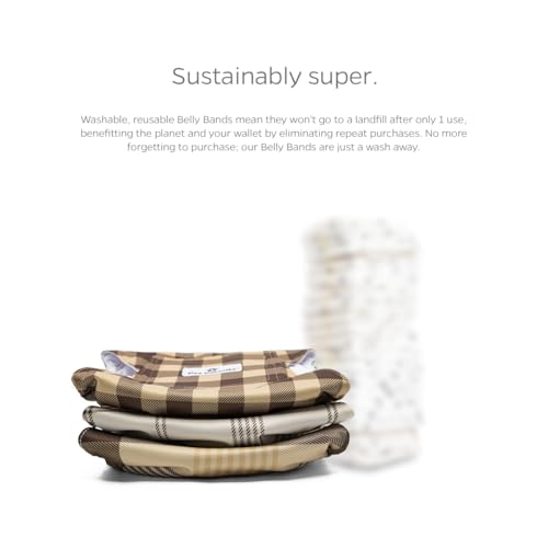 Washable Belly Bands for Male Dogs (X-Small (11-13") / Oxford)