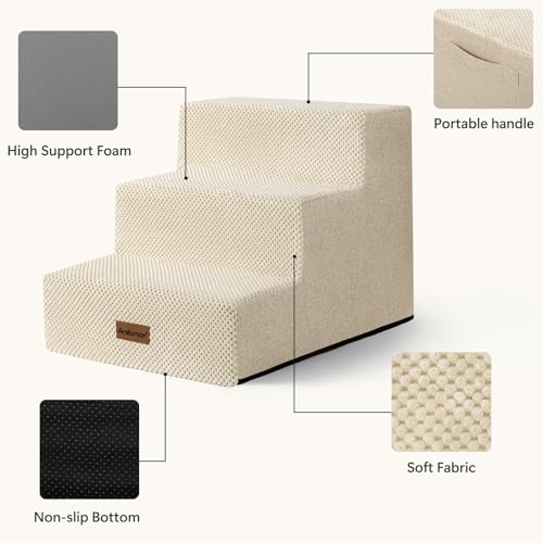 Dog Stairs for Small Dogs (Beige)