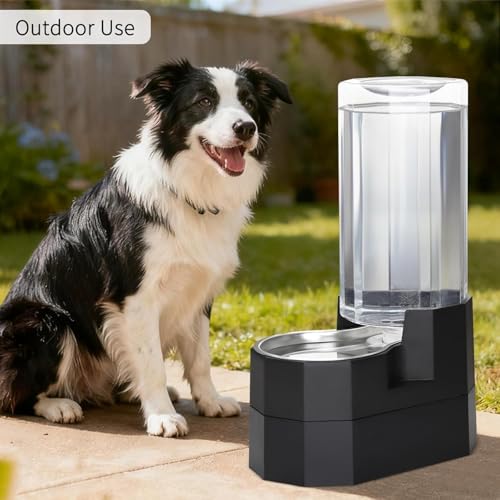 RIZZARI 9L Gravity Dog Water Dispenser (Ebony / 9L Raised)