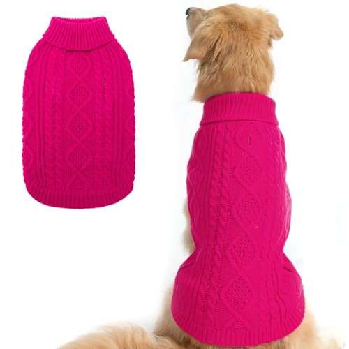 Dog Sweater for Medium Dogs (RoseRed / Medium)
