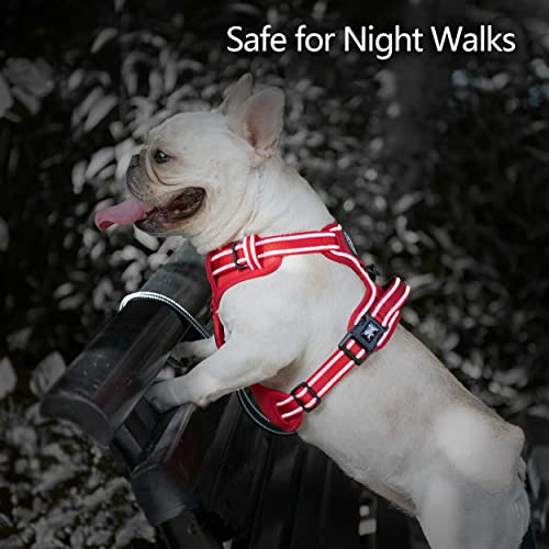 No Pull Dog Harness (XS / Red(Matching Trim))