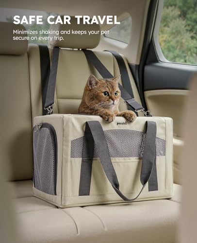 Cat Carrier Stable (Beige / 16.9"L x 11.0"W x 11.0"H)