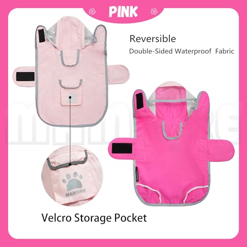 Reversible Dog Raincoat (Pink / Large)