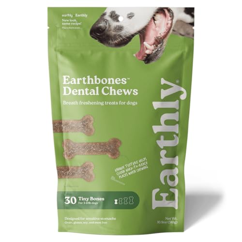 Earthbones Dental Chews for Dogs 3 (Tiny Dogs / 30 Count (Pack of 1))