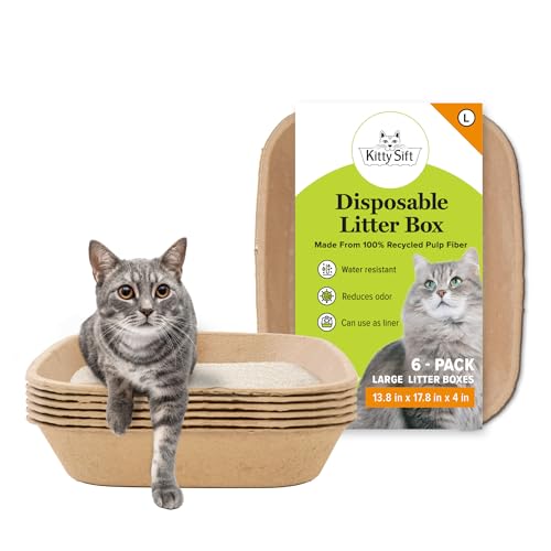 Disposable Cat Litter Box Large (Litter Box Only / Large (6-Piece Set))