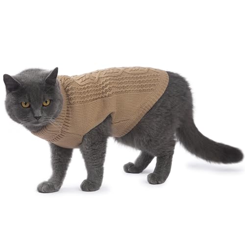 Cat Sweater Stretchy (Khaki / Small)