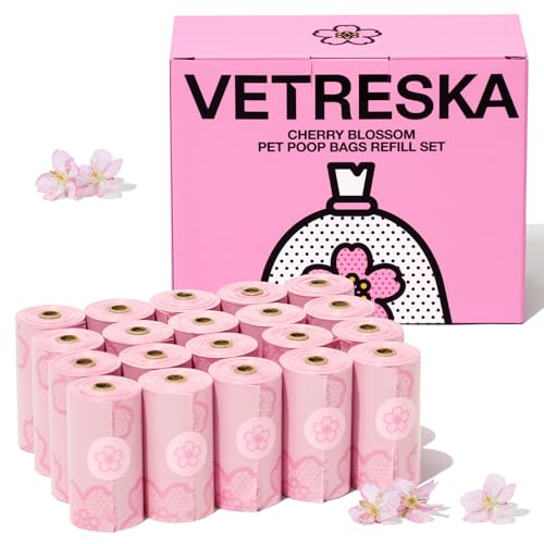 Cherry Blossom Scented Dog Poop Bags (Cherry Blossom / 1 Count (Pack of 300))