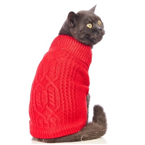 Cat Sweater Stretchy (Red / X-Small)