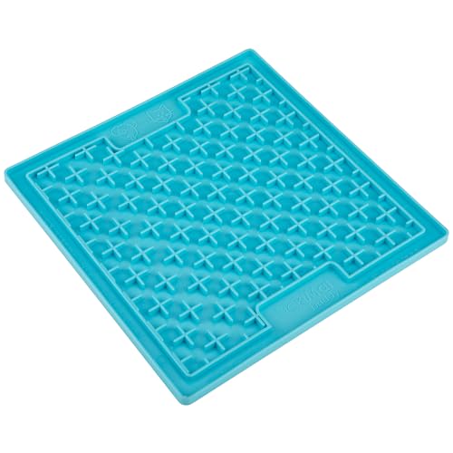 Classic Buddy Slow Feeder for Dogs Lick Mat Boredom Anxiety Reducer Perfect for Food Treats Yogurt Liquid Food Peanut Butter Fun Alternative to a Slow Feed Dog Bowl (Turquoise)
