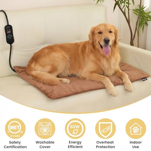 Upgraded Pet Heating Pad (Brown / XL: 31.5" x 23.4")