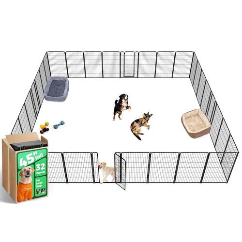 Homeplus Indoor Dog Playpen (Black / 45"H)