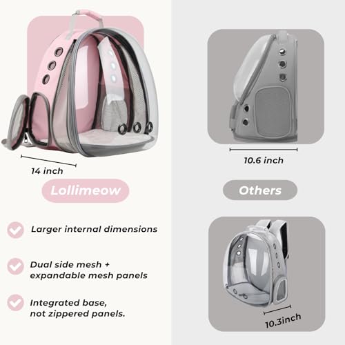 Cat Carrier Backpack (Front Expandable-Pink)