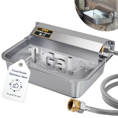 1Gal 3.8L Automatic Water Dispenser for Dogs (SS-sliver)