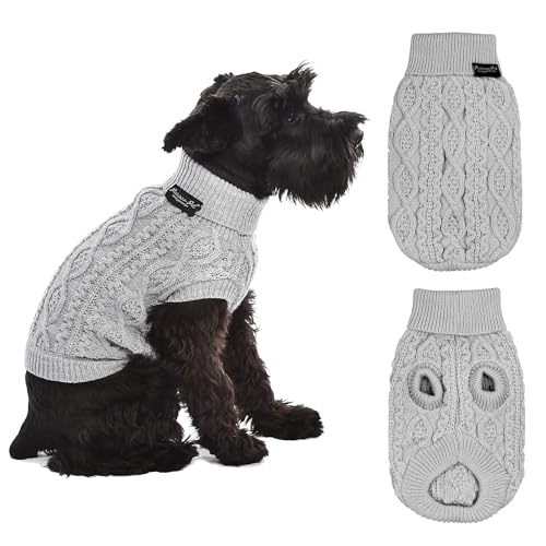 Unisex Dog Sweaters (Medium / Cable Knit Gray)