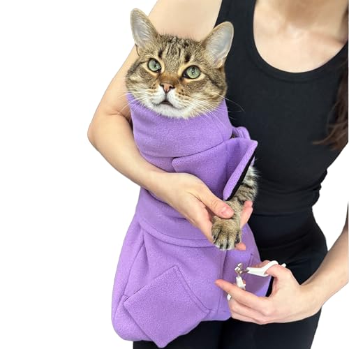 Calm & Cozy® Cat Swaddle Wrap for Large Cats (Large / Lavender)