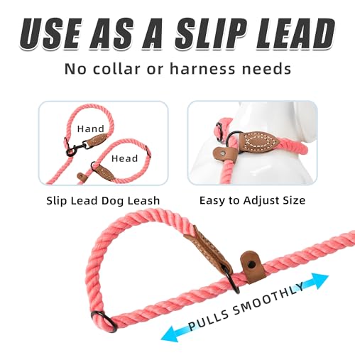 Hands Free Dog Leash (Coral Red / 8FT Hands Free)