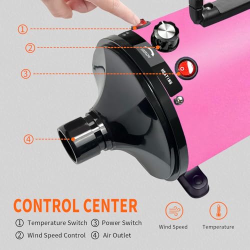 Dog Dryer for Pet Grooming (Pink)