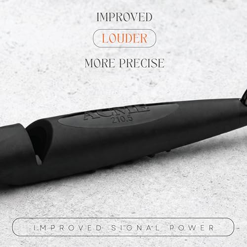 Alpha 210.5 Professional Dog Training Whistle with Enhanced Ergonomic Grip. BPA (Black)