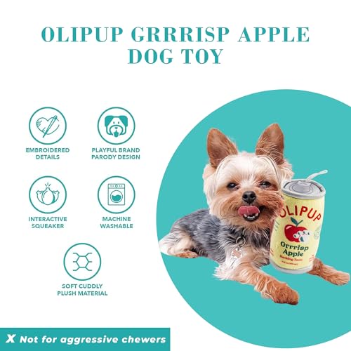 Olipup Plush Dog Toy (Olipup Grrrisp Apple (Red, Cream))