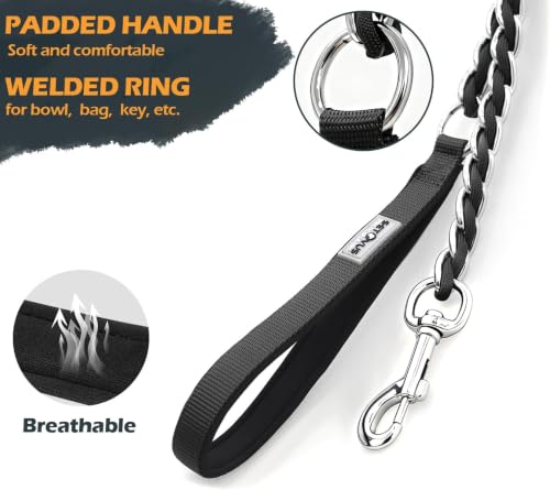 Chain Dog Leash (Black / 7.25FT(5-30lb))