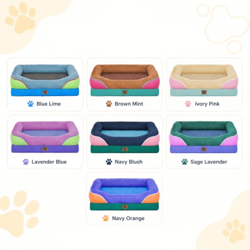 Orthopedic Waterproof Dog Bed for Medium and Large Dogs (Brown / 36"L x 27"W x 7"Th)