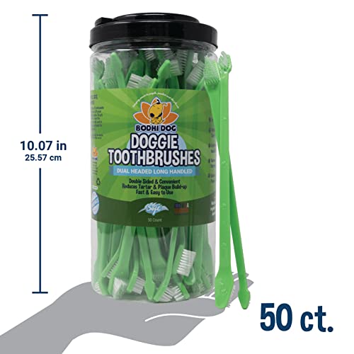 Dual Headed Toothbrush for Dogs & Cats (1 Count (Pack of 50))