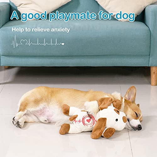 Heartbeat Dog Toy for Puppy (White)