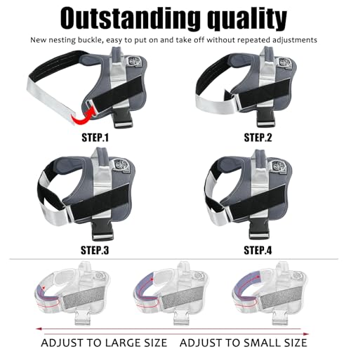 Dog Harness No (Medium (Pack of 1) / TwilightGray)