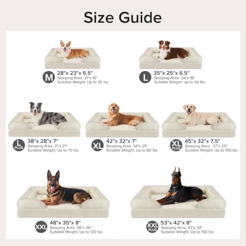 Orthopedic Extra Large Dog Bed (XXL (48"x 35"x 8") / Beige)