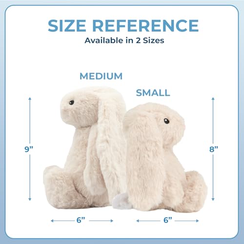 Bunny Buddy Squeaky Plush Dog Toy (Bunny (Beige) / Small)