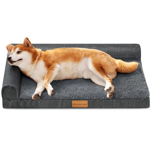 Orthopedic Medium Dog Bed Washable Pet Sofa Bed 30X20 Dark Grey (Dark Grey / 30"L x 20"W x 3.5"Th)