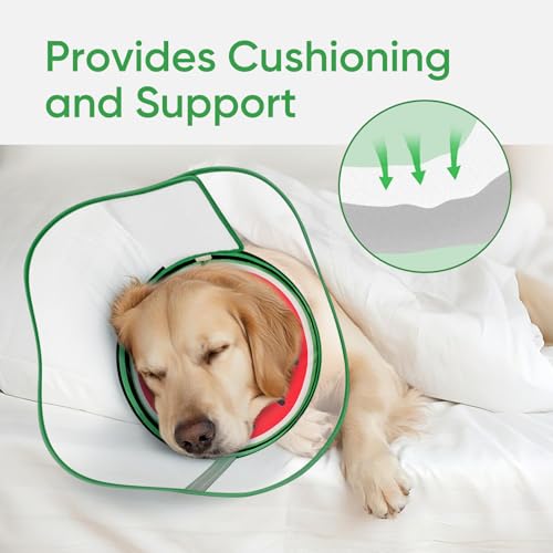 Sponge Dog Cone Collar Stop Licking After Surgery (Watermelon / XL(Neck 14"-18.5"))