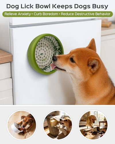 Dog Lick Bowl for Dogs L (Large / GREEN)