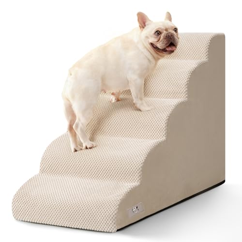 Dog Stairs for High Beds 22.4" H (Beige)