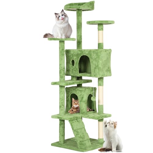 70" Cat Tree Tower (Green)