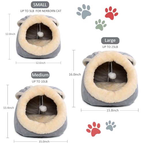 Cat Beds for Indoor Cats (Rabbite Gray / M)