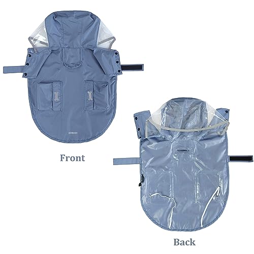 Waterproof Dog Raincoat (Blue&Grey / XX-Large)